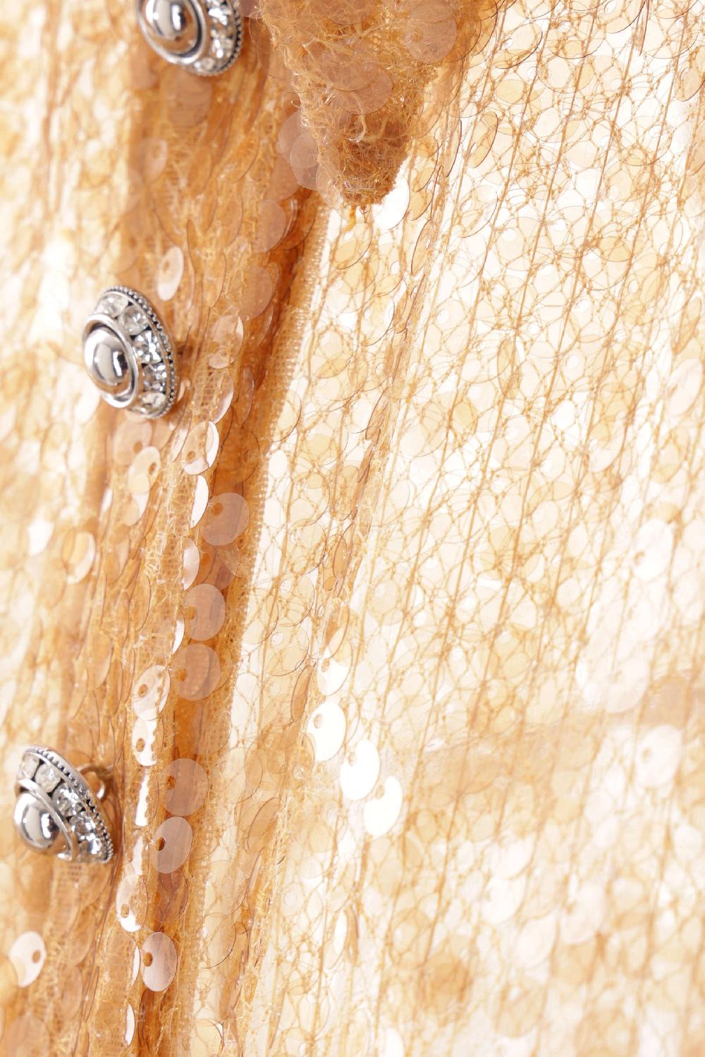 RABANNE Camicia In Rete Con Paillettes