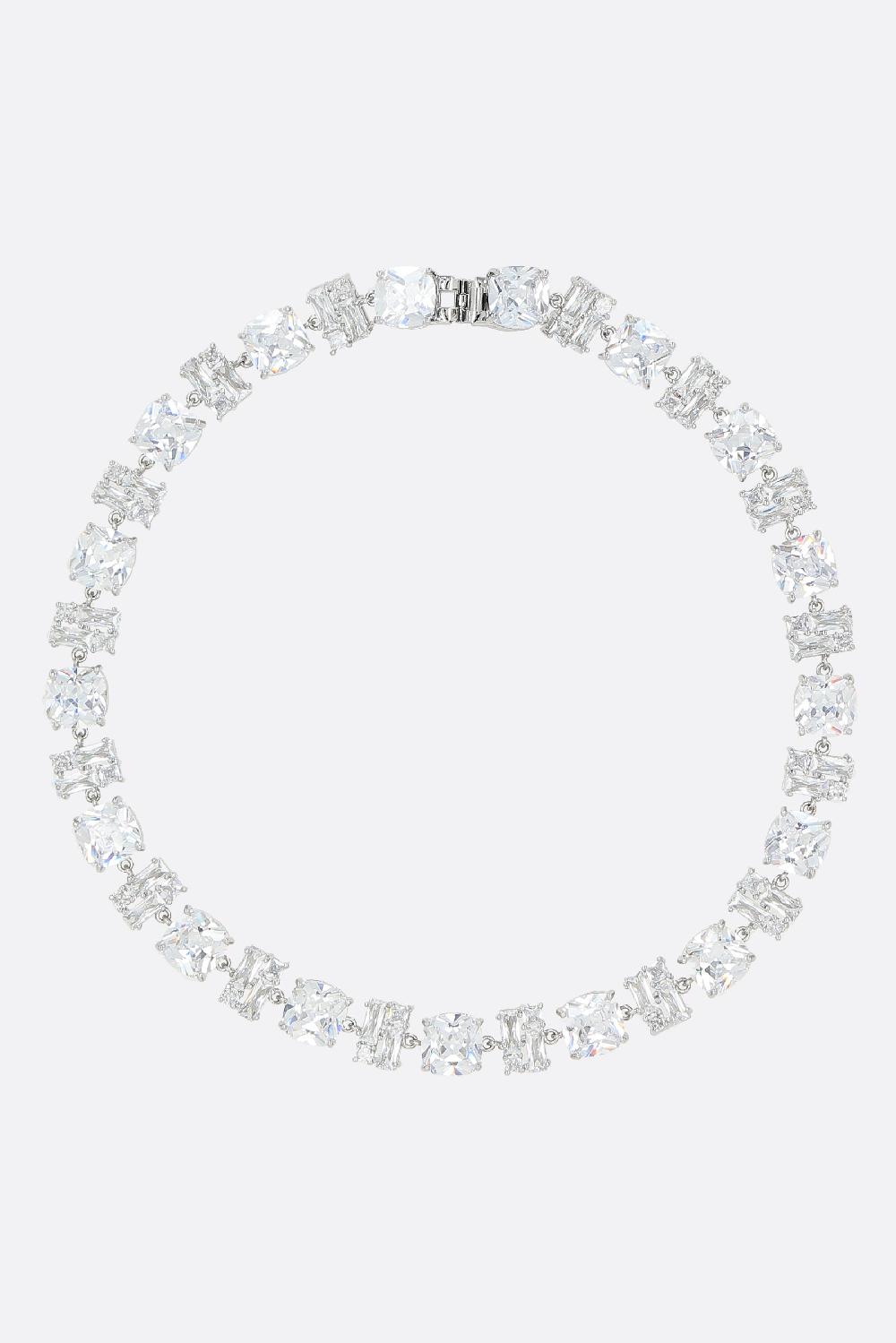 RABANNE collana girocollo in ottone con cristalli