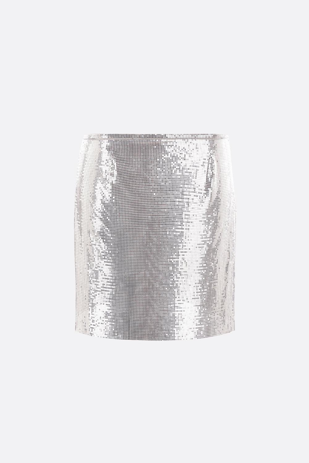 RABANNE minigonna in maglia metallica