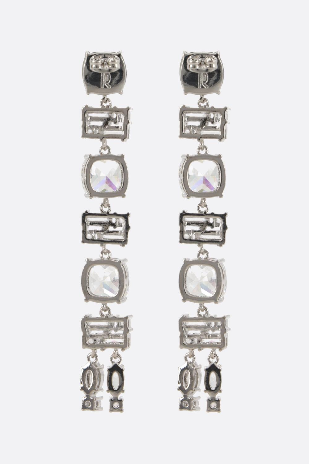 RABANNE Orecchini Pendenti In Ottone Con Cristalli