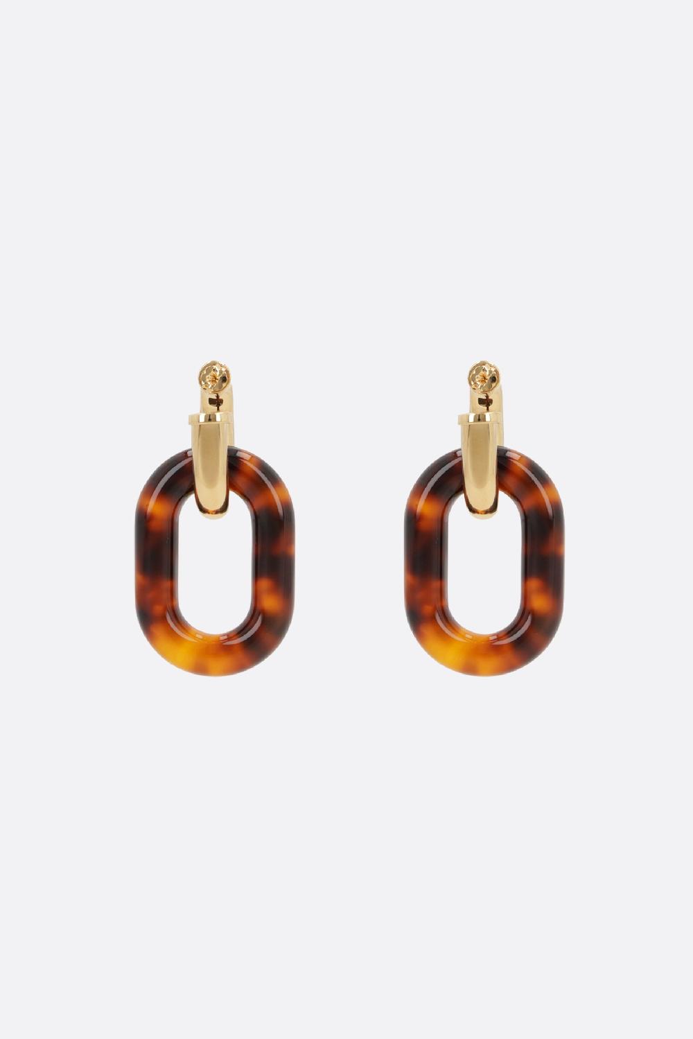 RABANNE Orecchini XL Link In Ottone E Resina