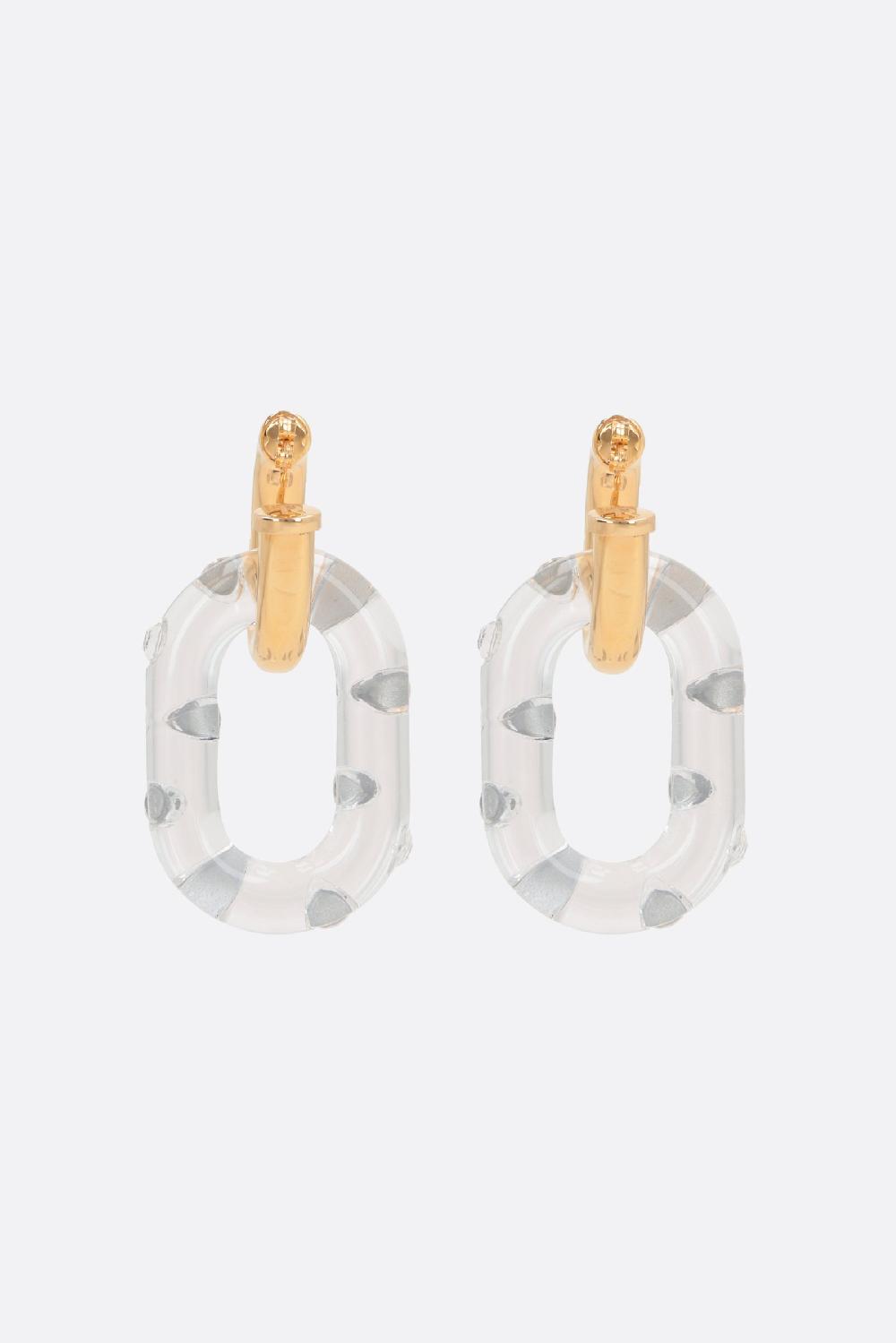 RABANNE Orecchini XL Link In Ottone E Resina