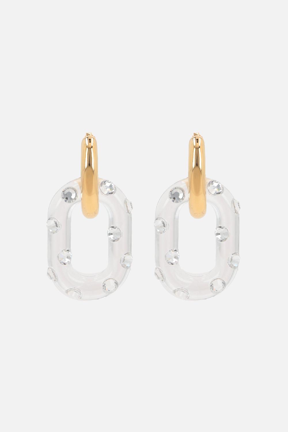 RABANNE orecchini XL Link in ottone e resina