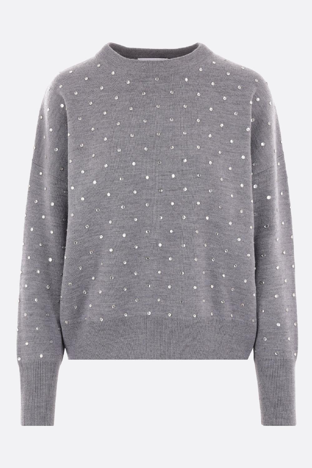 RABANNE pullover in misto lana con cristalli