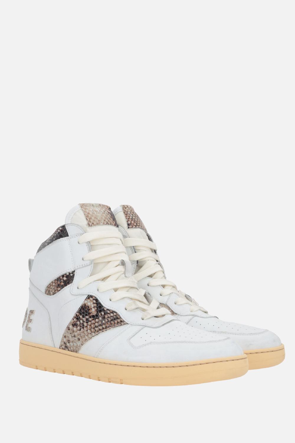 RHUDE Sneaker High-top Rhecess In Pelle Liscia