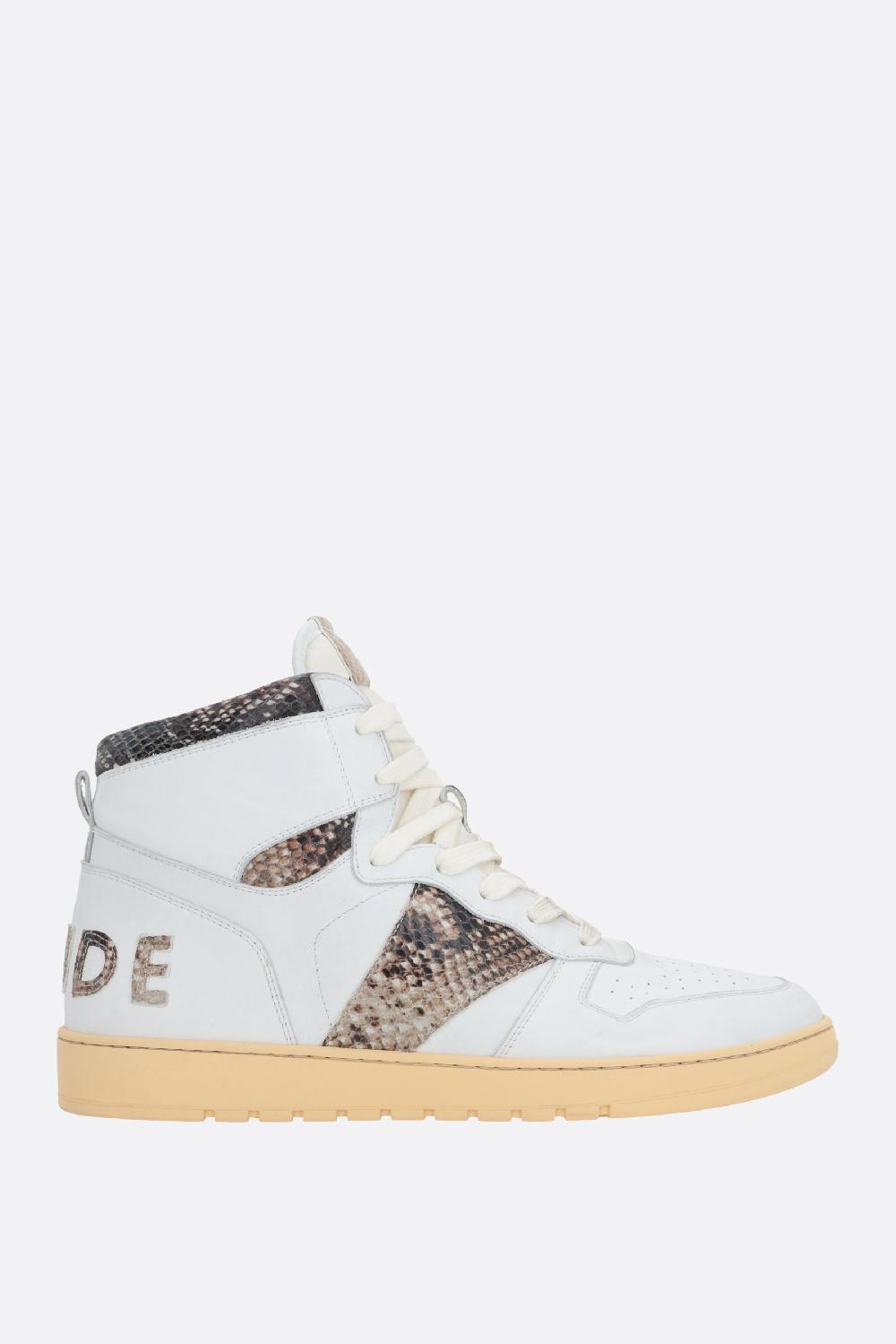 RHUDE sneaker high-top Rhecess in pelle liscia