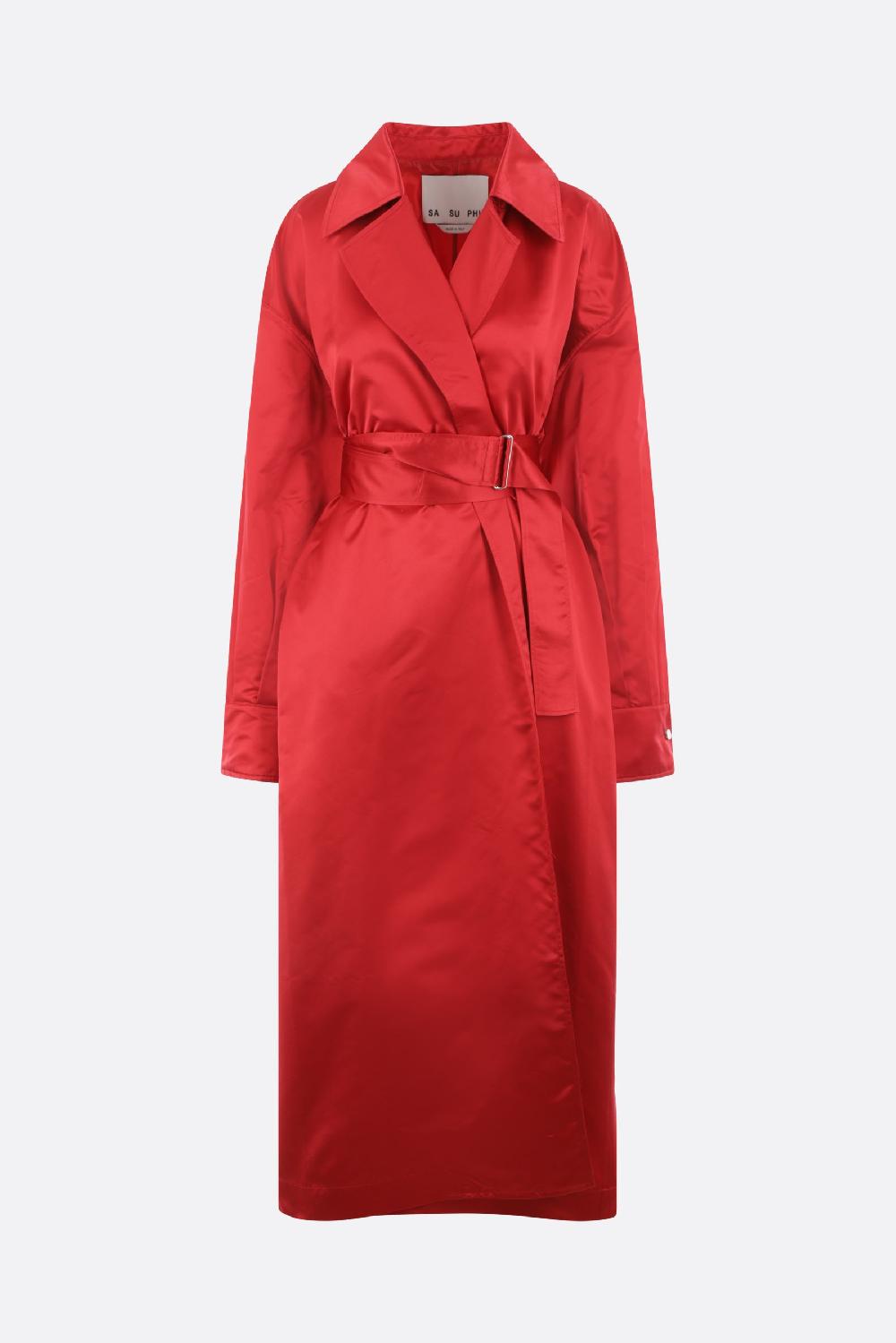 SA SU PHI trench in duchesse