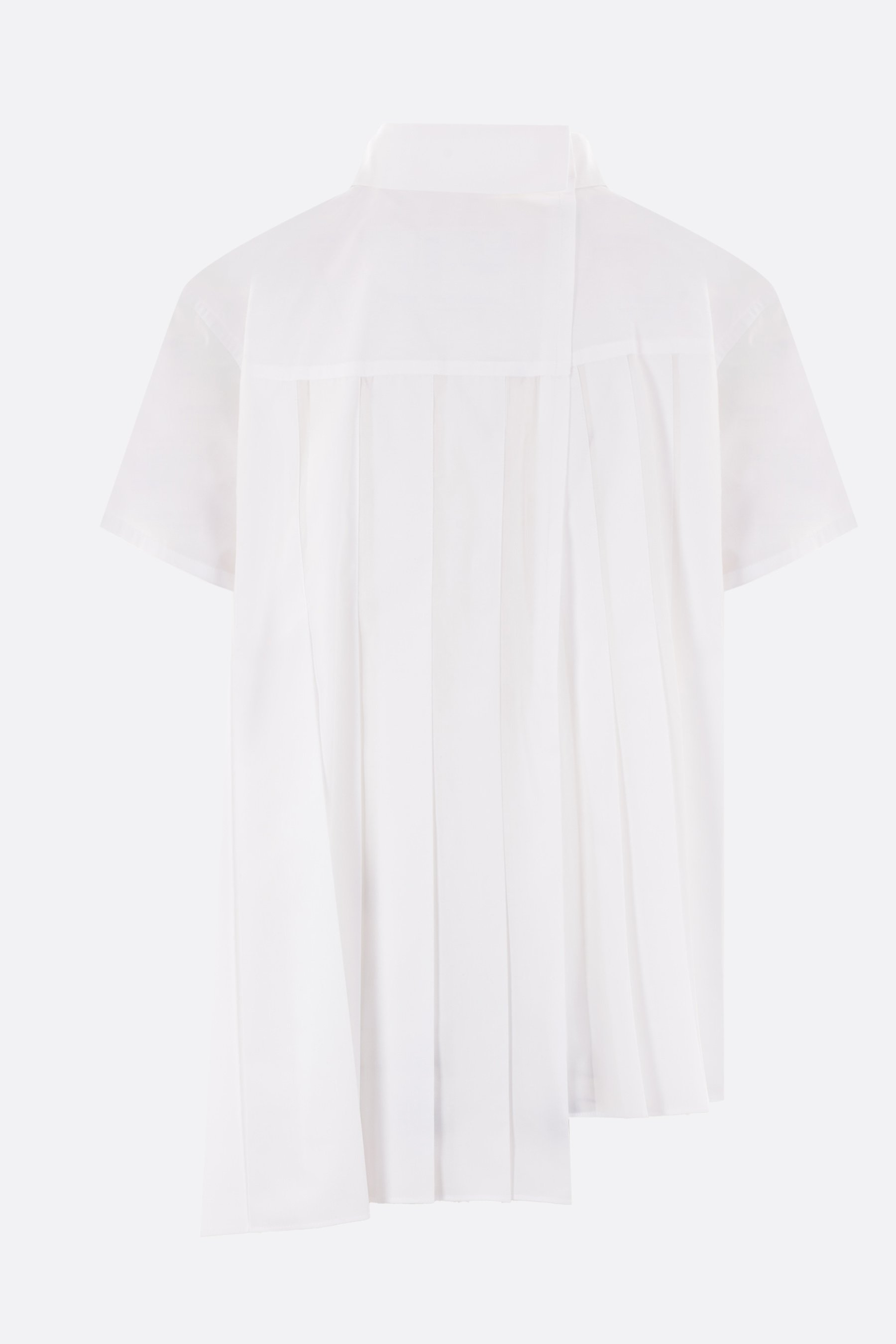 SACAI Camicia A Maniche Corte In Popeline Plissé