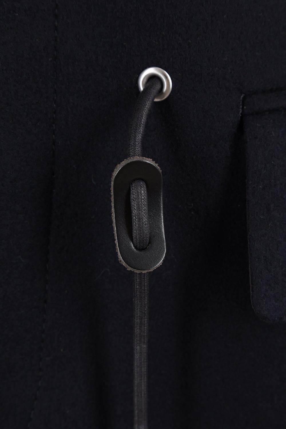 SACAI Cappotto Monopetto Melton In Lana E Nylon