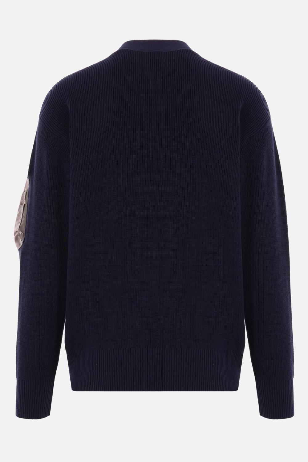 SACAI Cardigan Full-zip In Misto Cotone A Costine