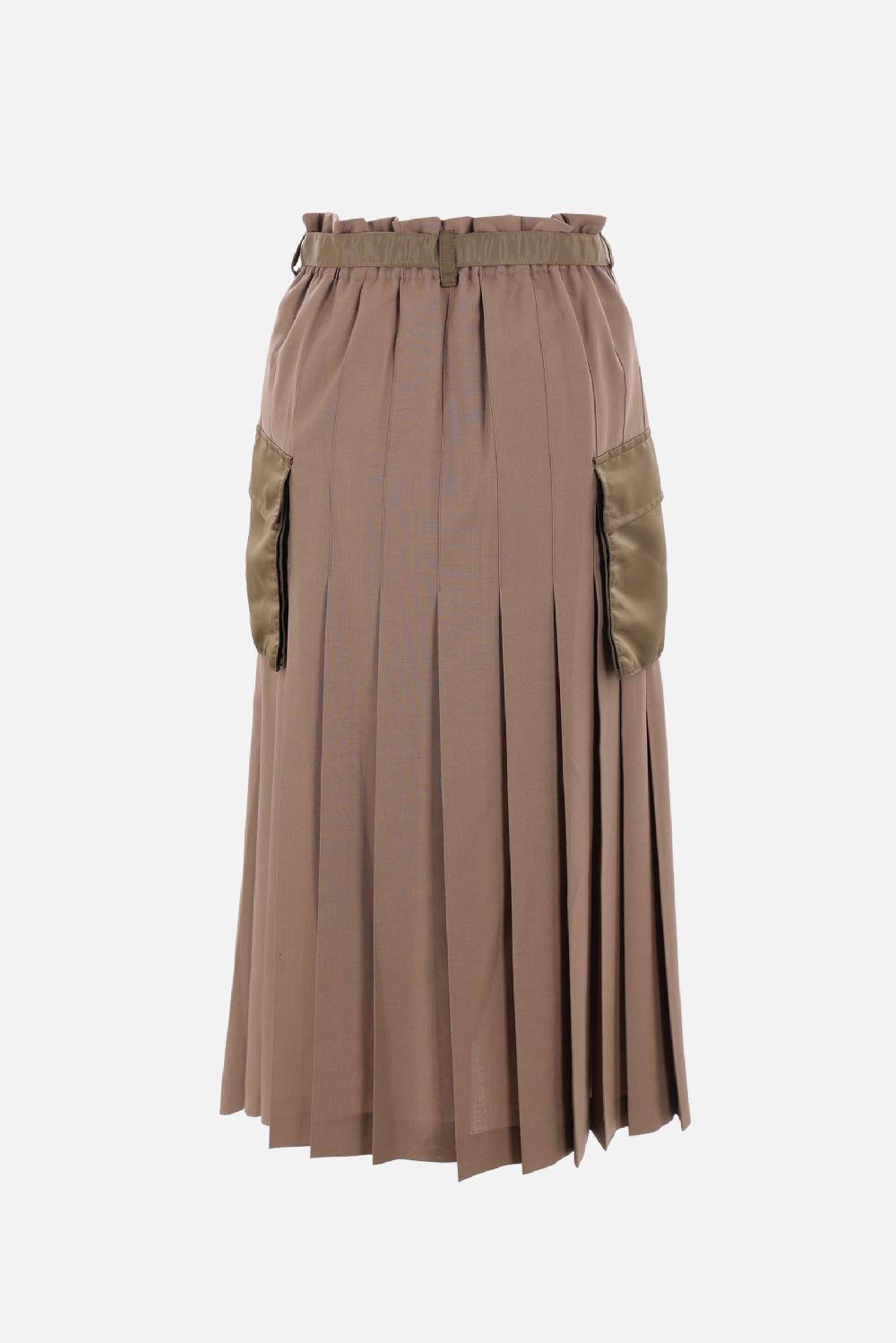 SACAI Gonna A Portafoglio In Misto Lana