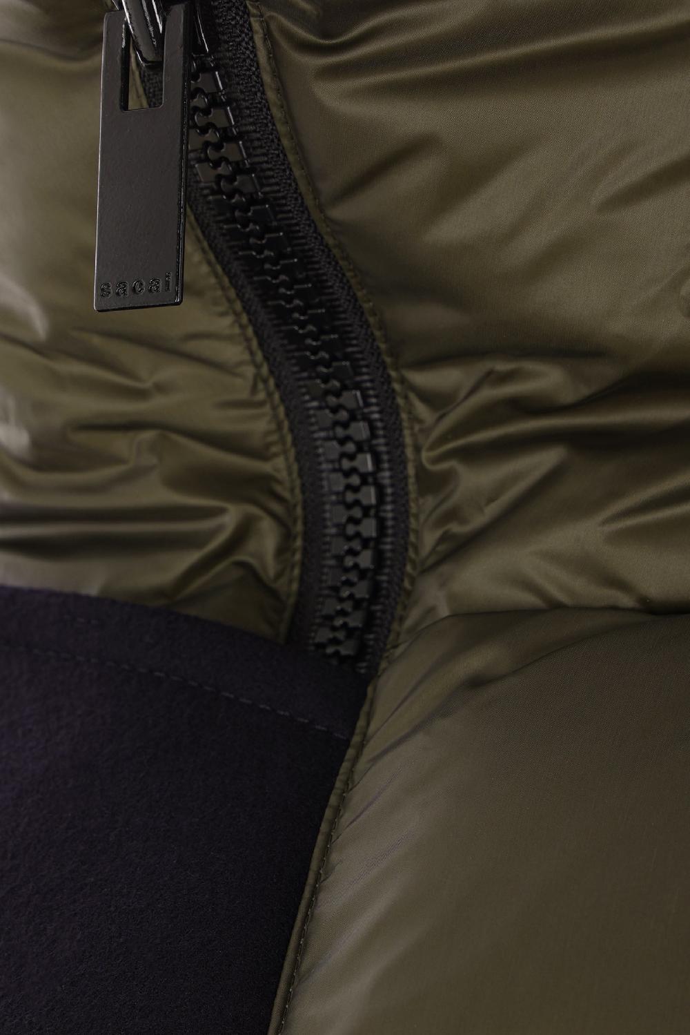 SACAI Piumino In Nylon E Lana