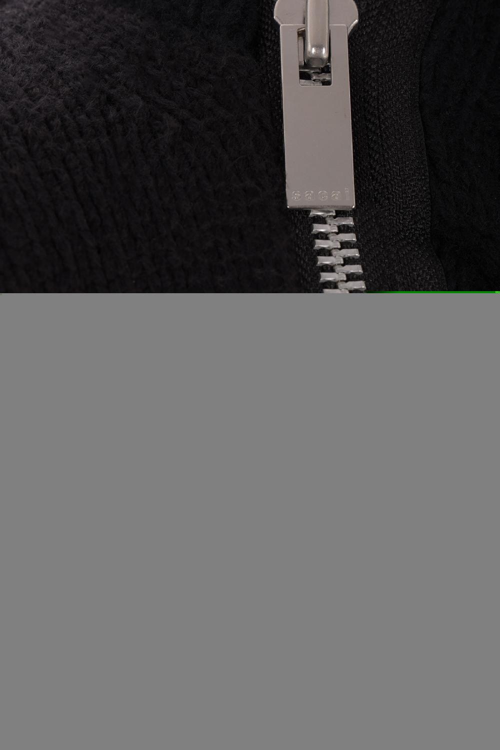 SACAI Pullover Full-zip In Misto Lana Patchwork