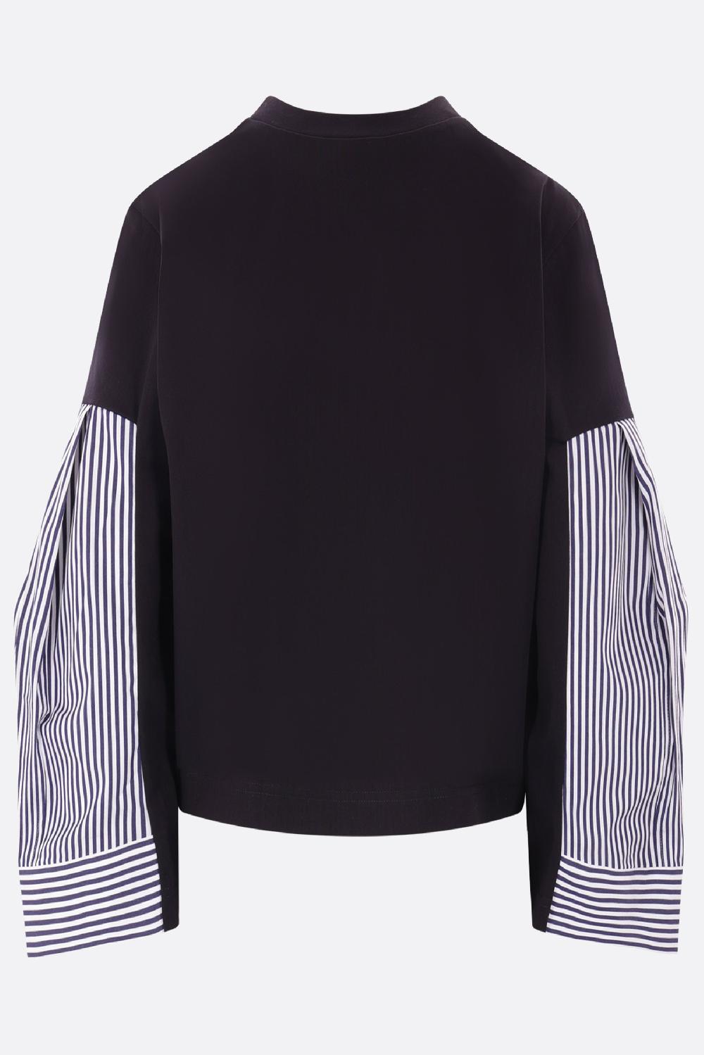 SACAI T-shirt In Jersey E Popeline