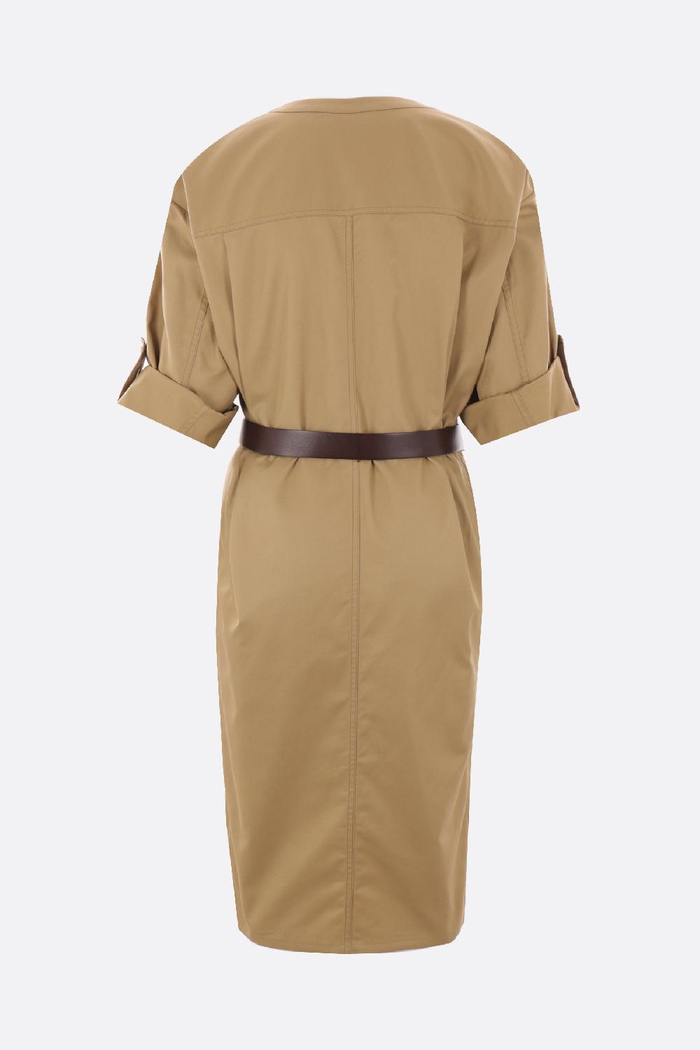 SAINT LAURENT Abito Corto In Twill Di Cotone