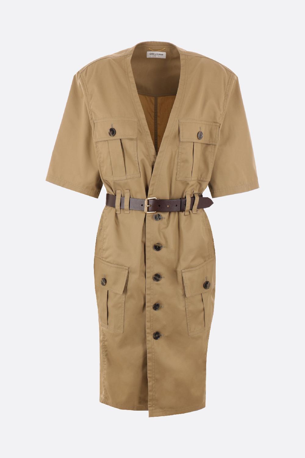 SAINT LAURENT abito saharienne in twill