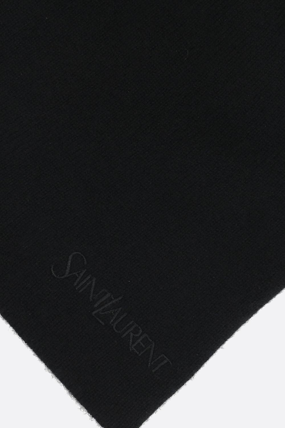 SAINT LAURENT Berretto In Cashmere Con Ricamo Logo