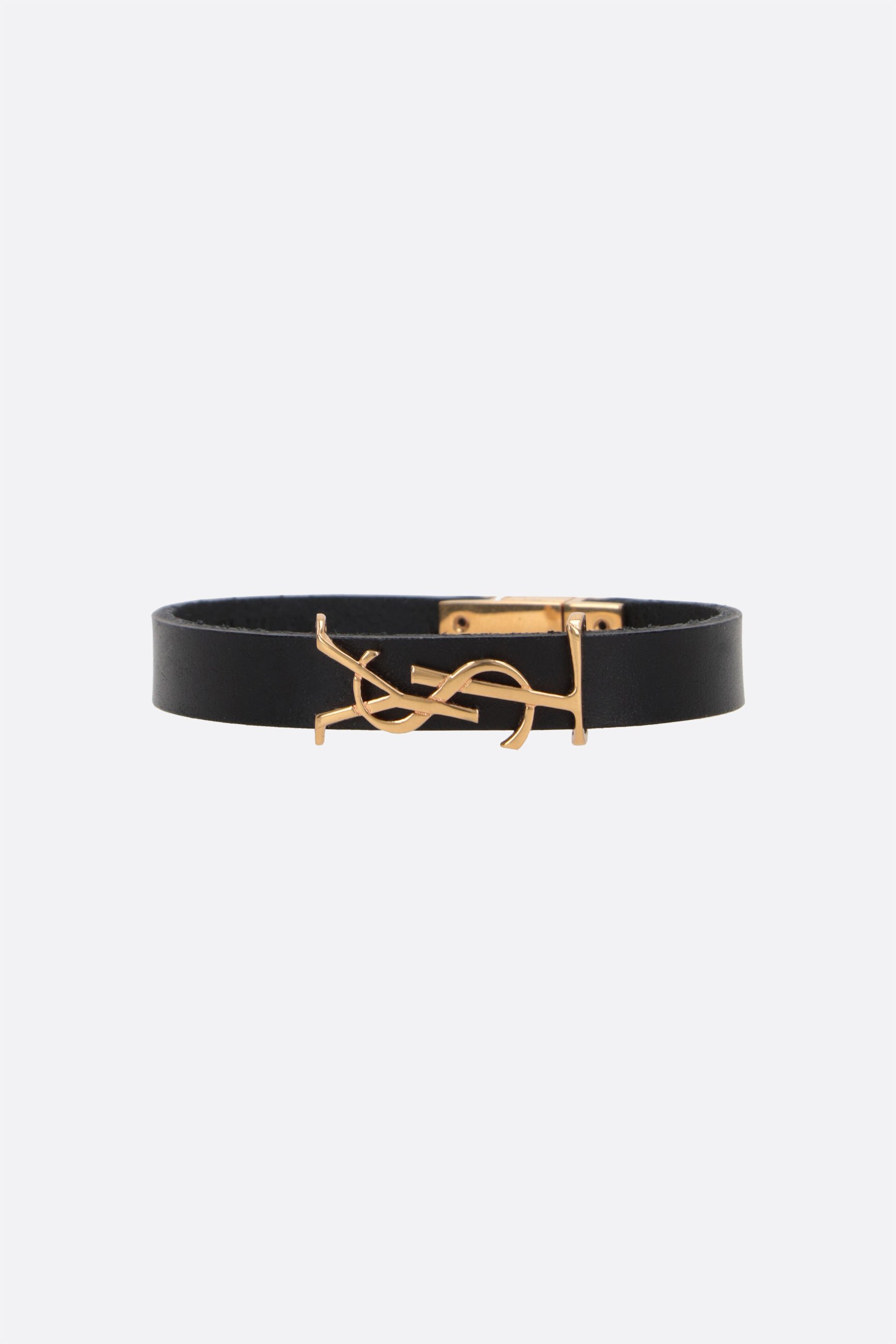 SAINT LAURENT bracciale Opyum in pelle liscia