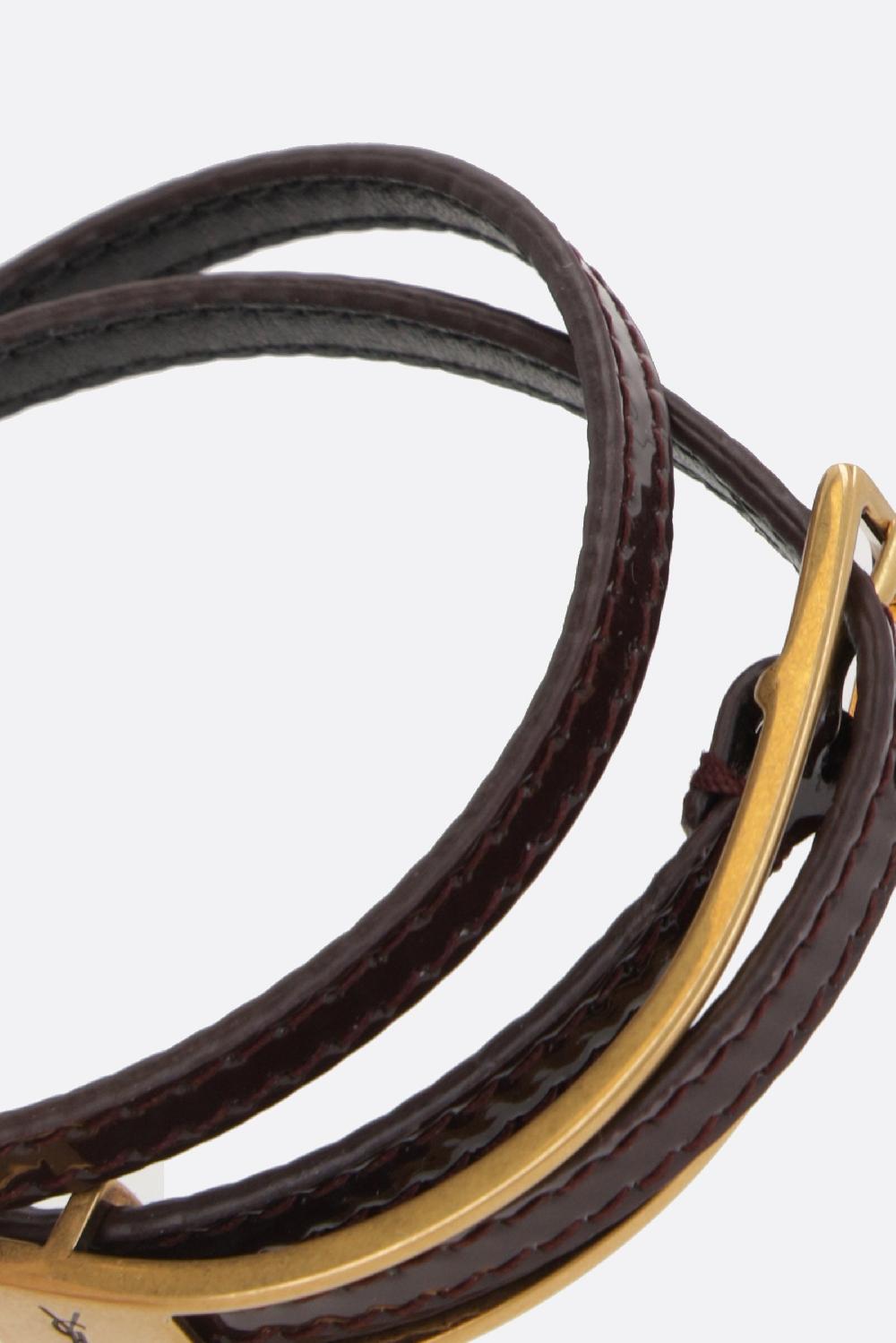 SAINT LAURENT Bracciale YSL In Pelle Verniciata