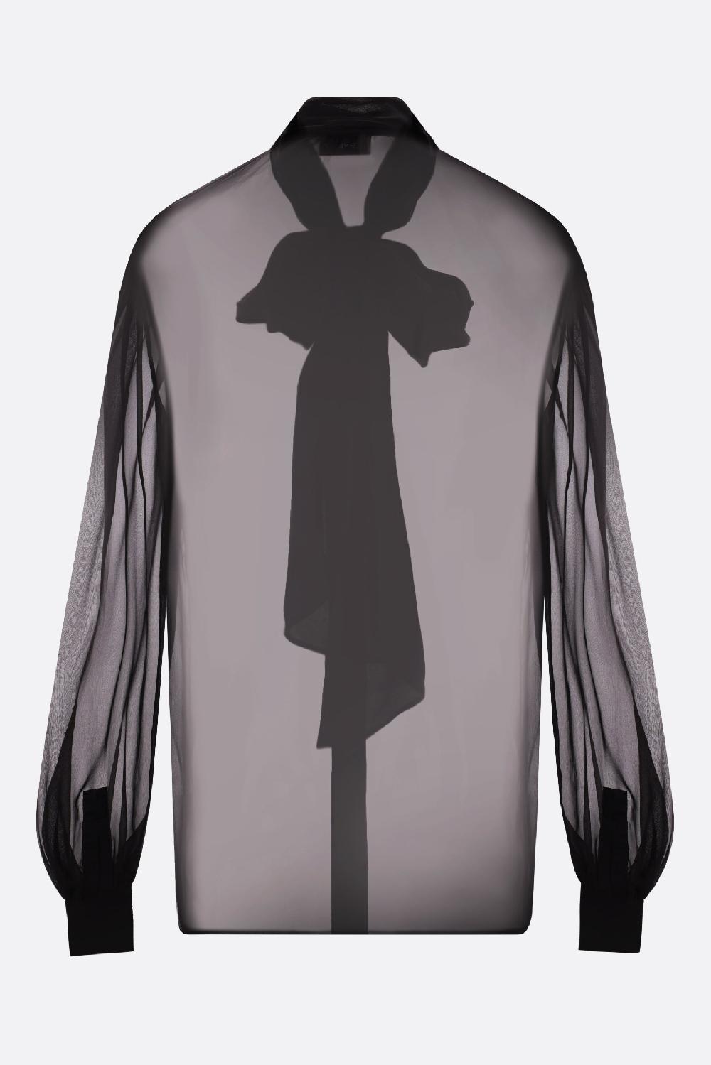 SAINT LAURENT Camicia In Chiffon Con Lavallière