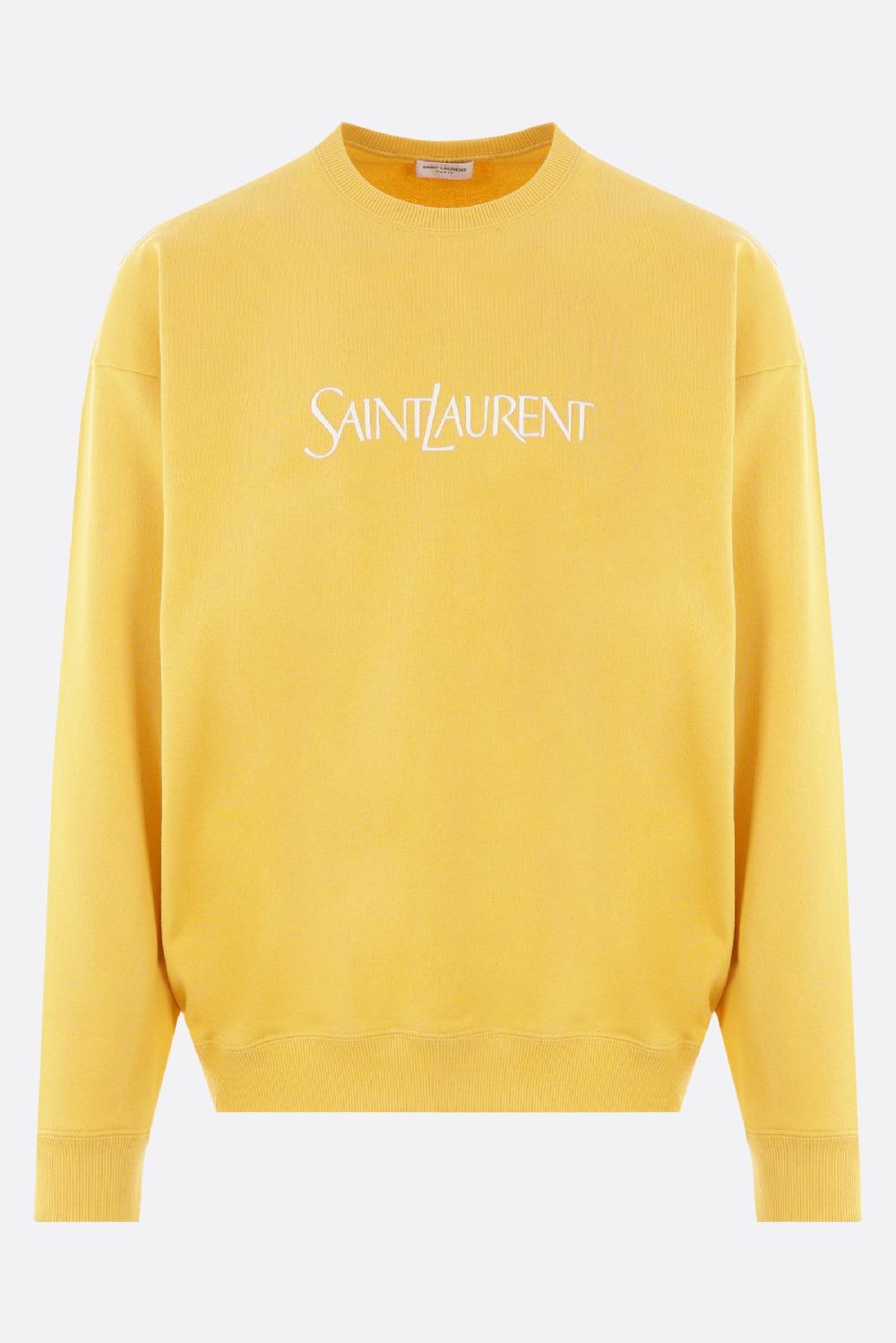 SAINT LAURENT felpa in jersey ricamo logo