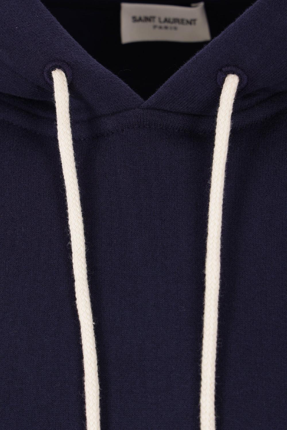 SAINT LAURENT Felpa In Pile Ricamo Logo