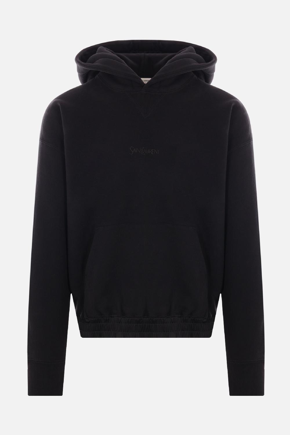 SAINT LAURENT felpa in pile ricamo logo