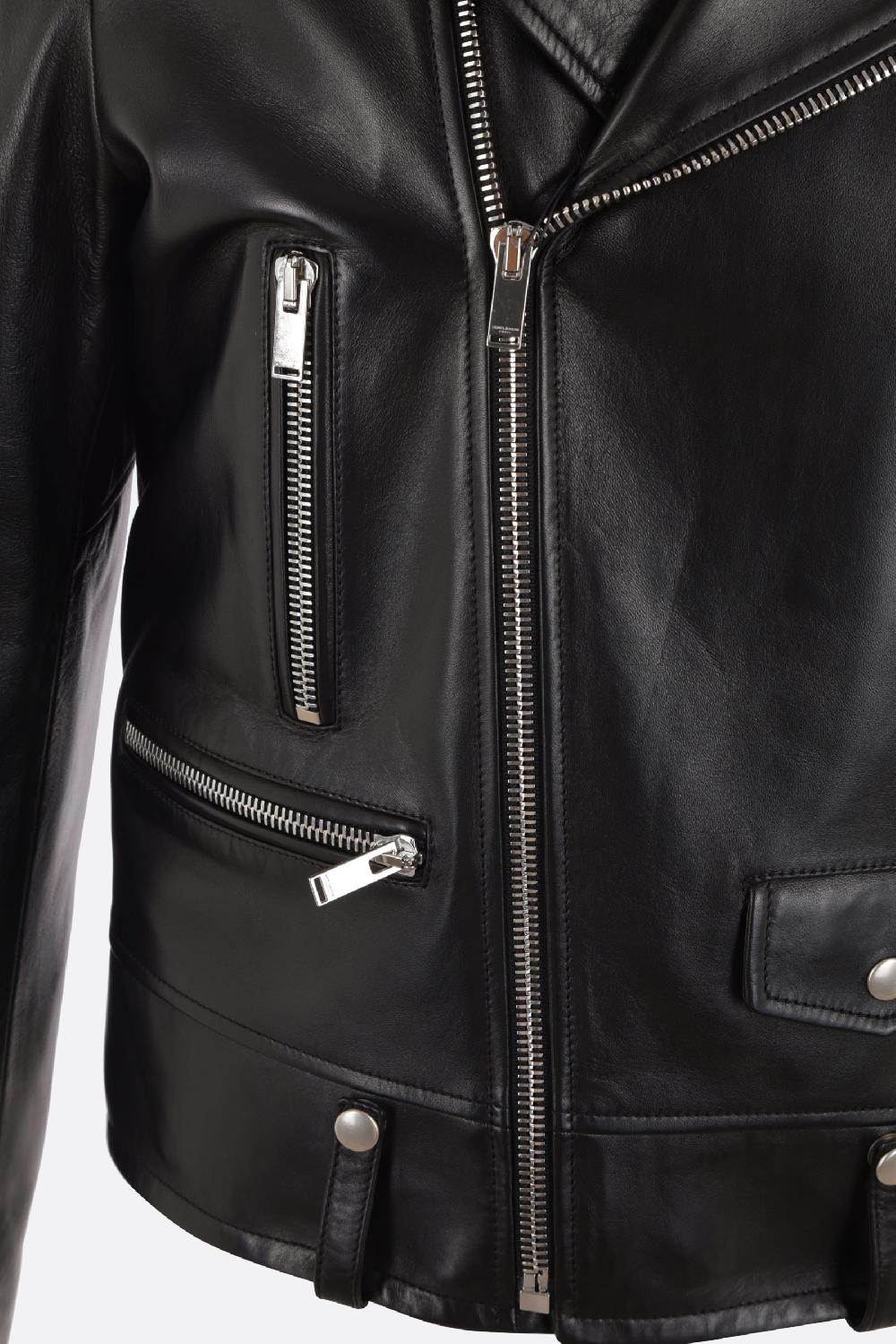 SAINT LAURENT Giacca Biker In Nappa