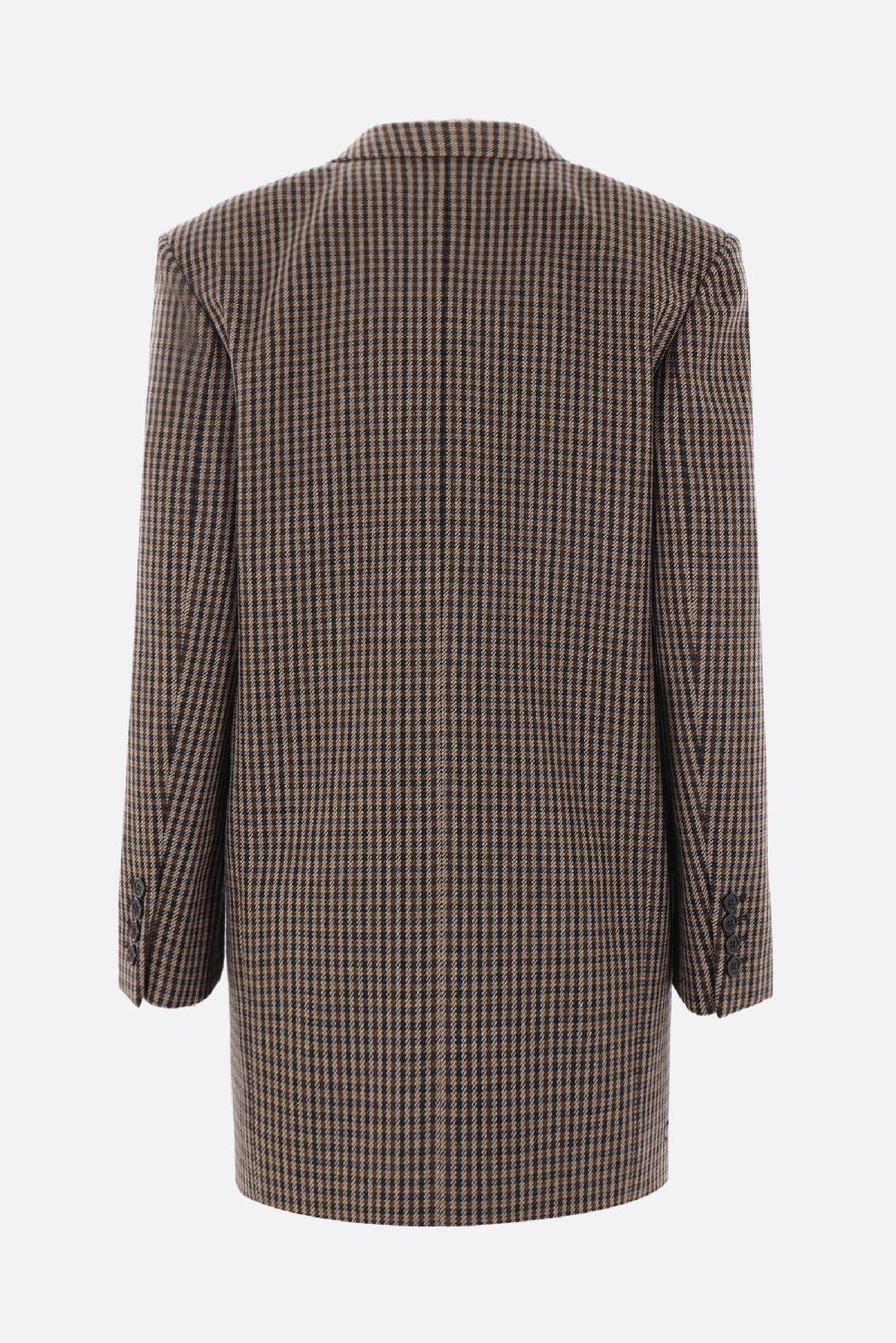 SAINT LAURENT Giacca Oversize In Lana Vichy