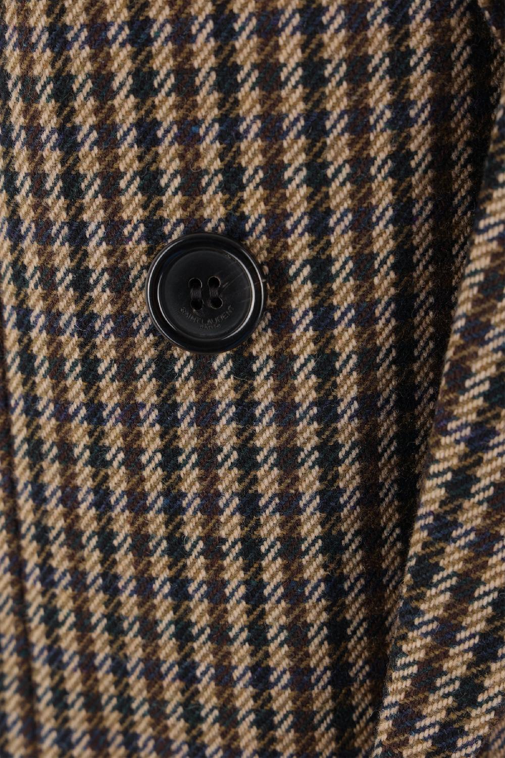 SAINT LAURENT Giacca Oversize In Lana Vichy