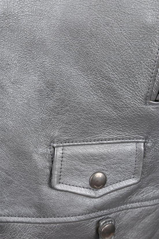 SAINT LAURENT Giubbotto Biker In Nappa Laminata