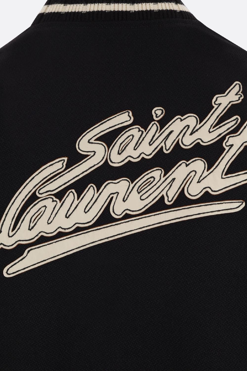 SAINT LAURENT Giubbotto Bomber In Misto Lana