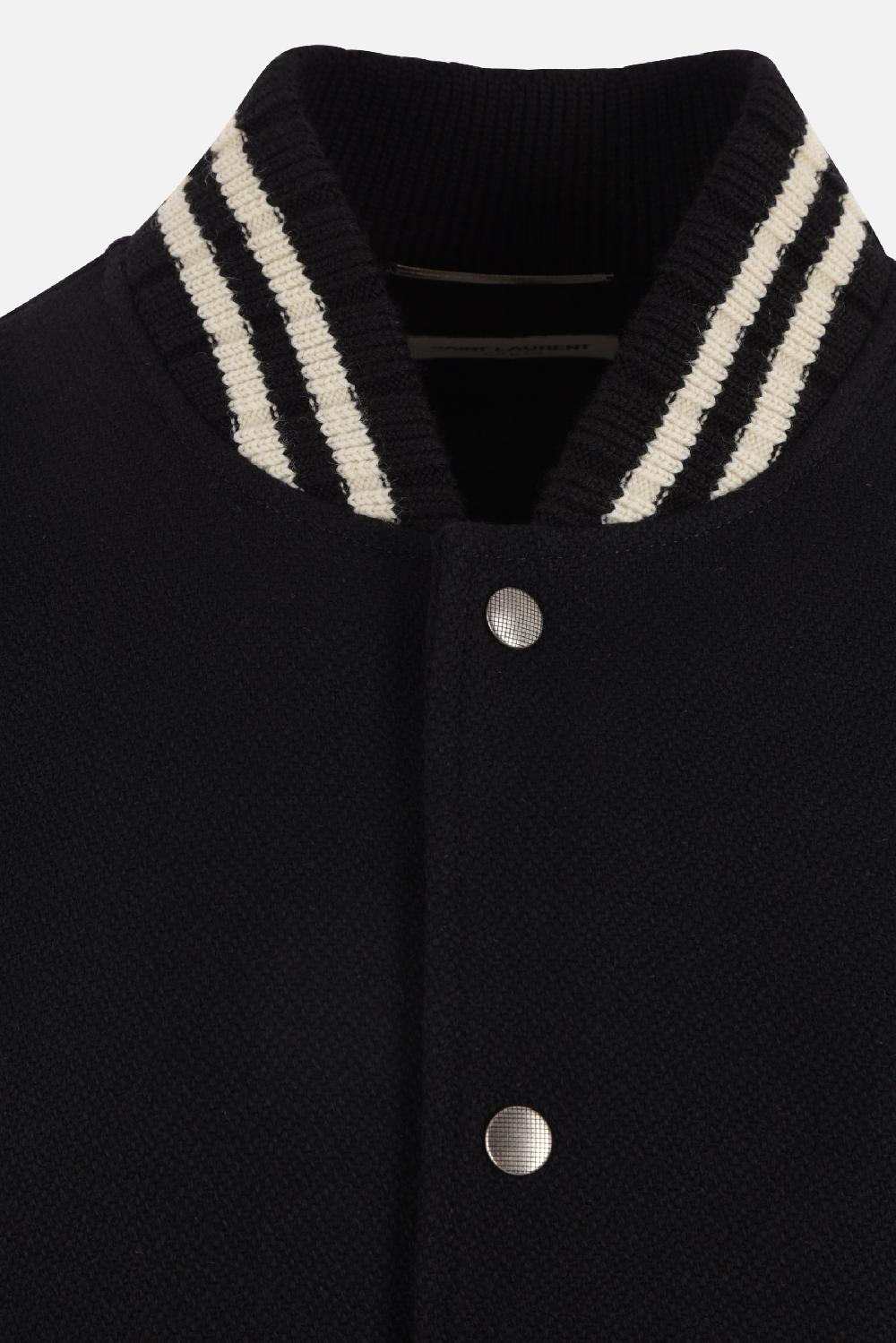 SAINT LAURENT Giubbotto Bomber In Misto Lana