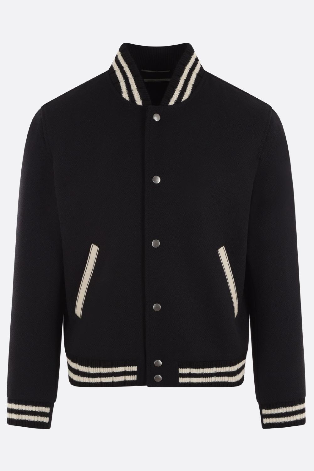 SAINT LAURENT giubbotto bomber in misto lana