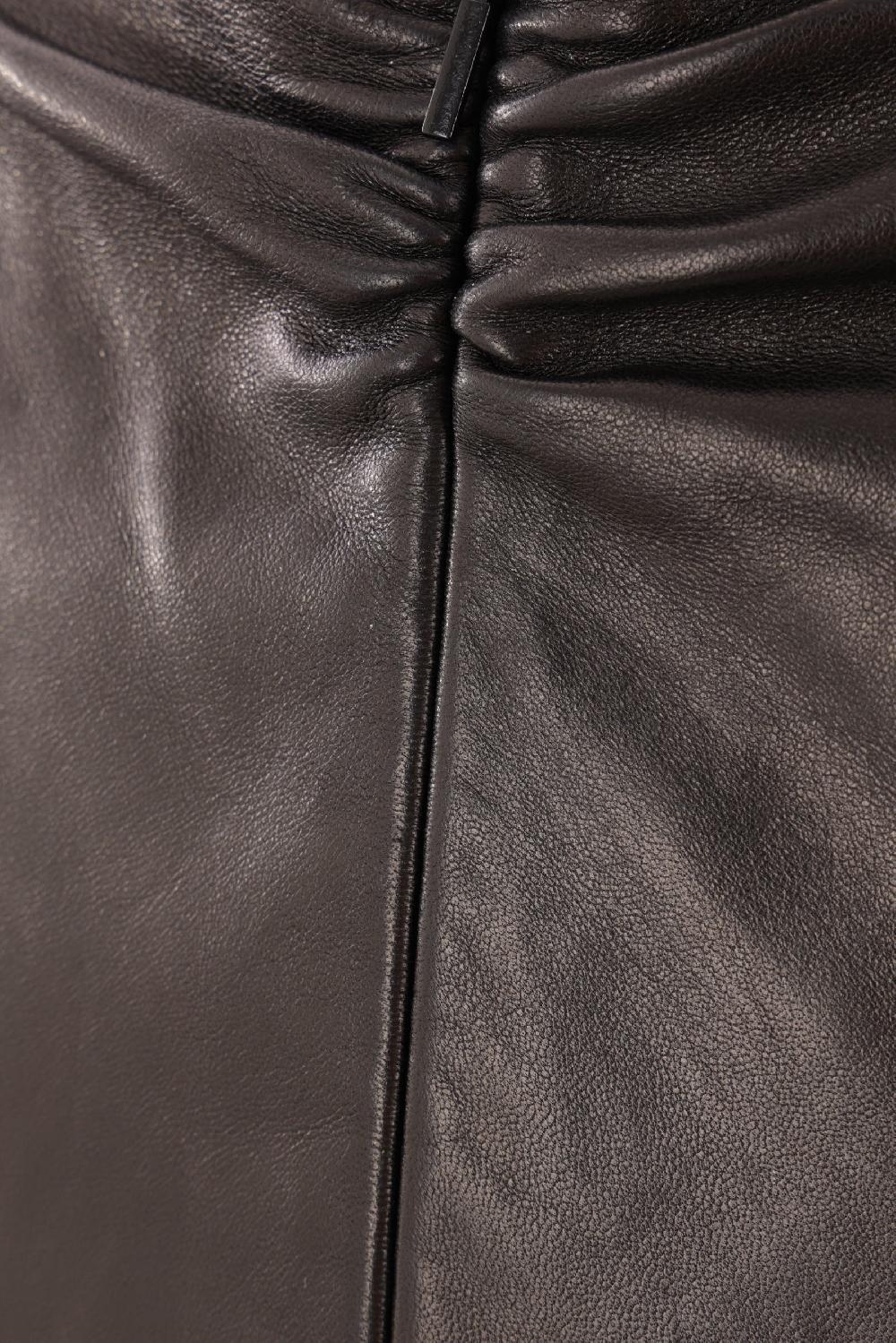 SAINT LAURENT Gonna Midi A Tubino In Nappa