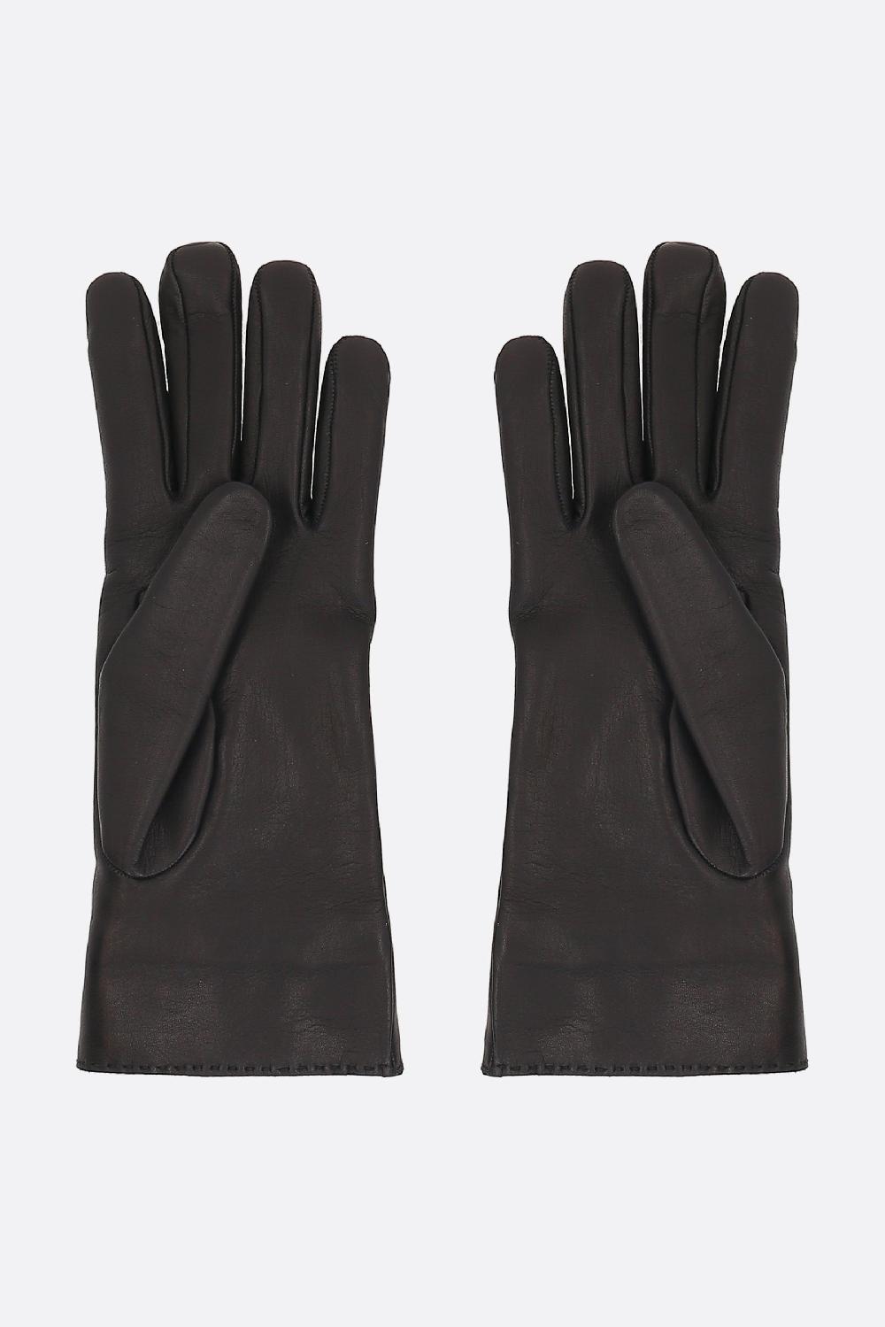 SAINT LAURENT Guanti In Nappa Con Logo Cassandre