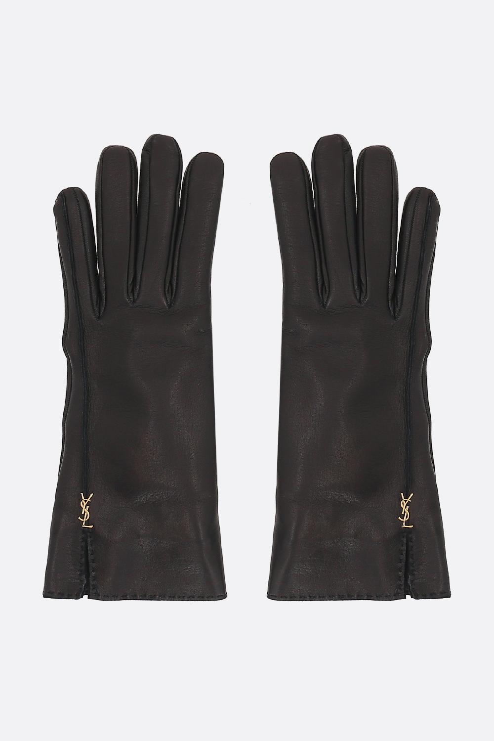 SAINT LAURENT Guanti In Nappa Con Logo Cassandre