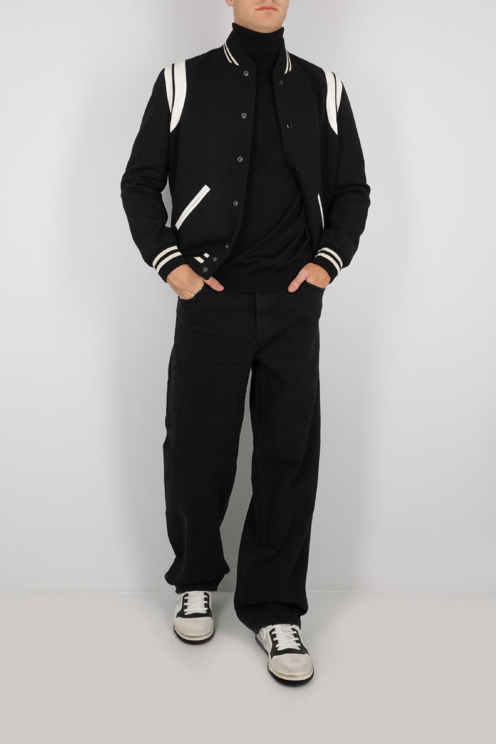 SAINT LAURENT Jeans A Gamba Larga In Denim