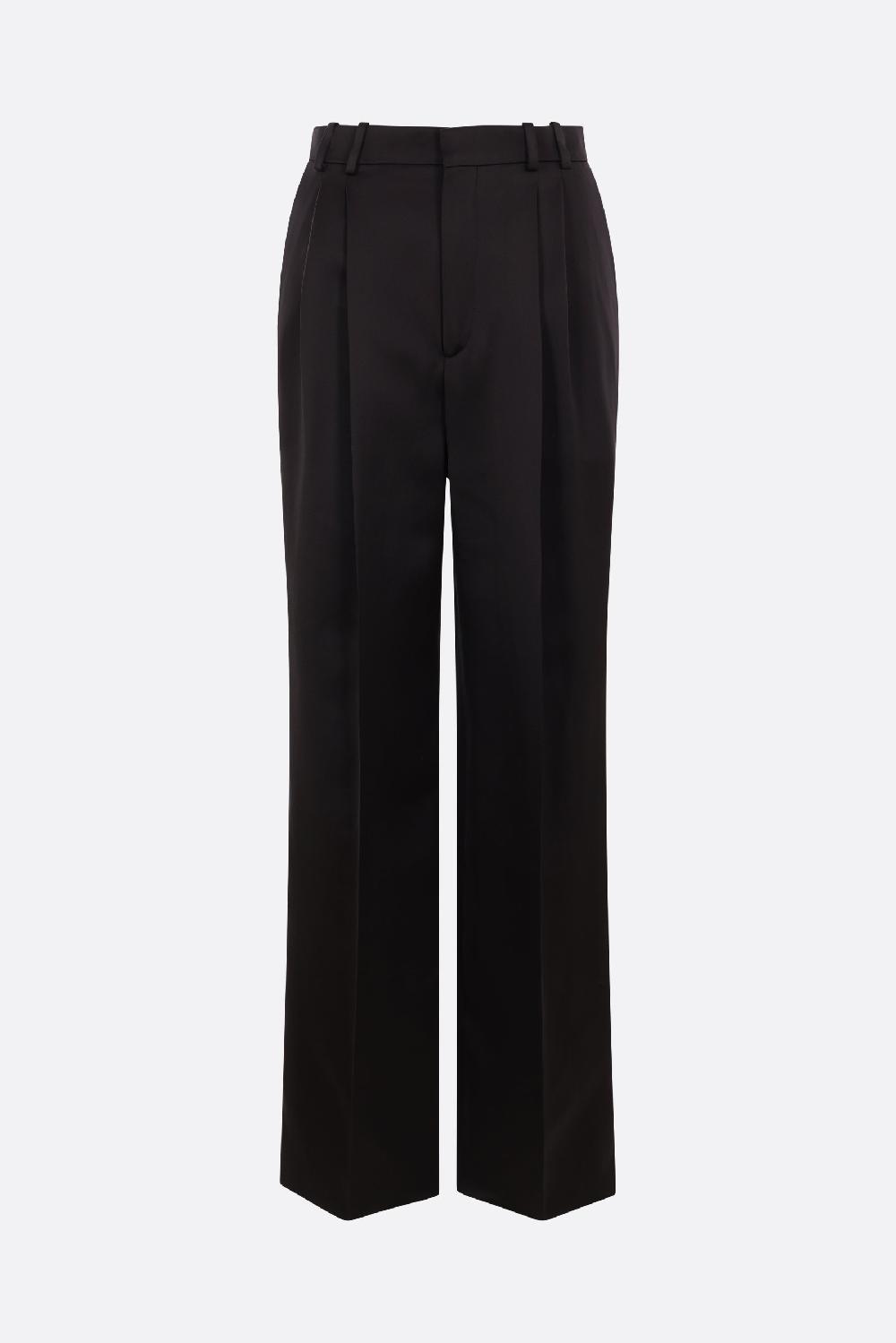 SAINT LAURENT pantalone a gamba dritta in raso