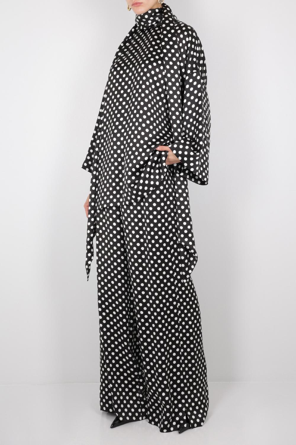 SAINT LAURENT Pantalone A Gamba Larga In Raso