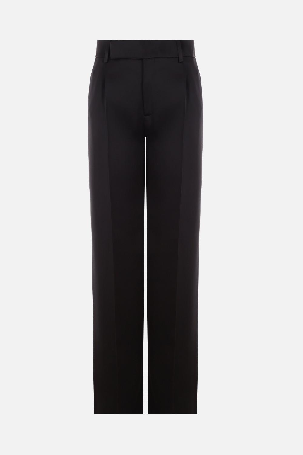 SAINT LAURENT pantalone a gamba larga in raso