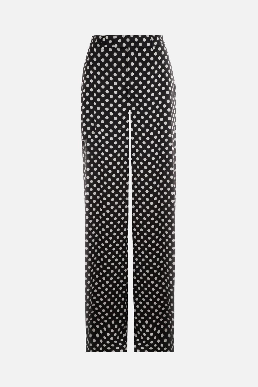 SAINT LAURENT pantalone a gamba larga in raso