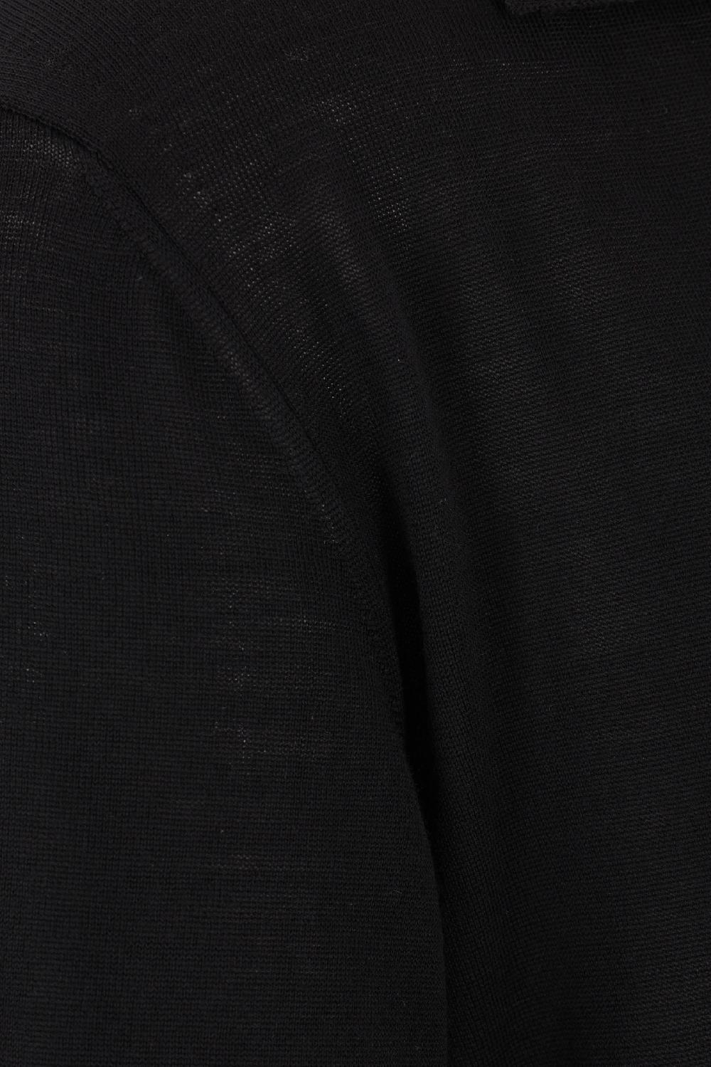 SAINT LAURENT Polo In Maglia Di Lana Ricamo Logo