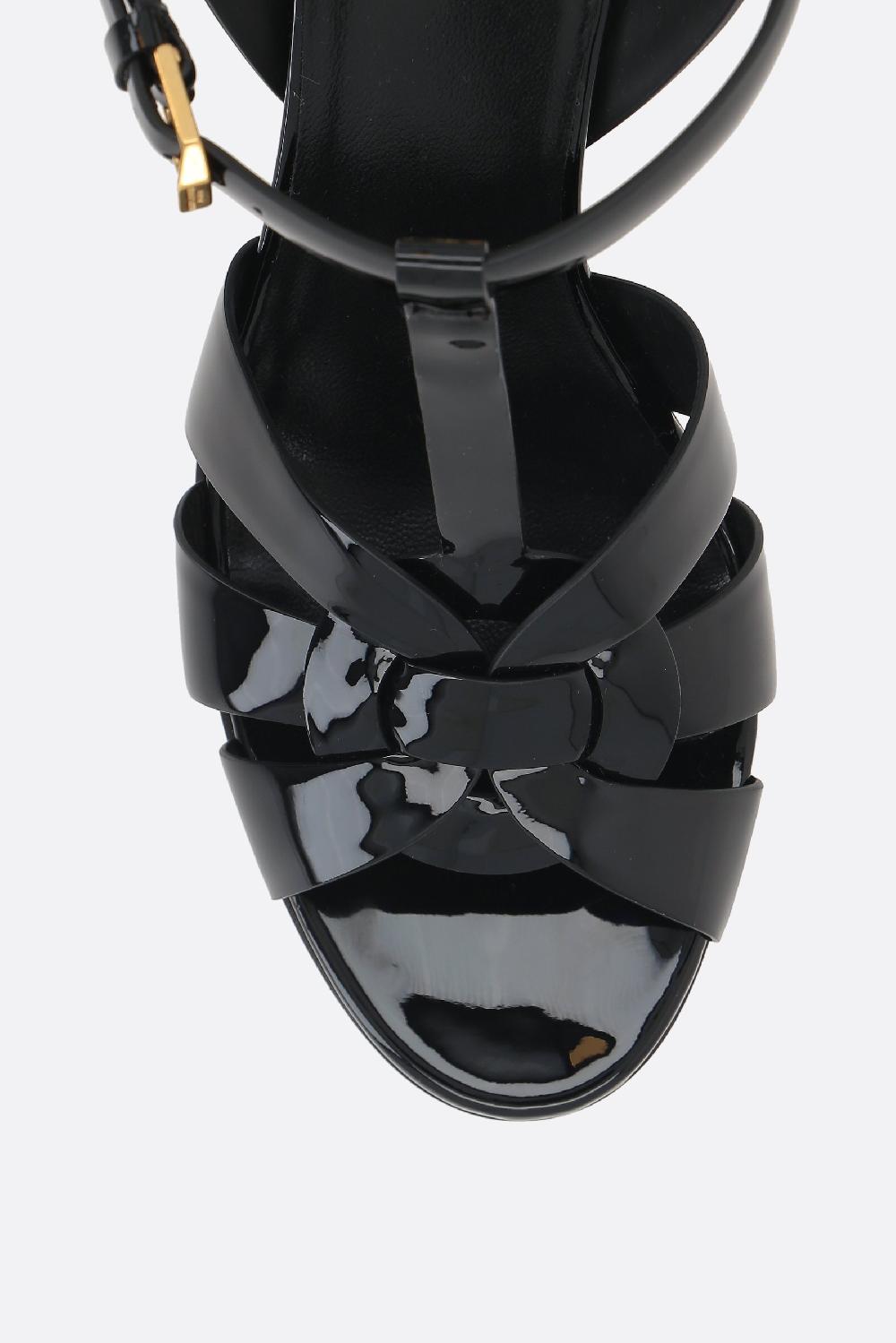 SAINT LAURENT Sandalo Platform Tribute In Vernice