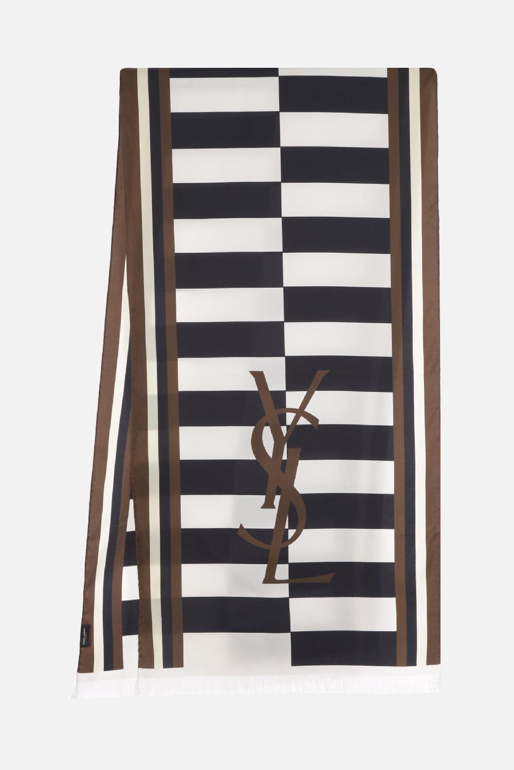 SAINT LAURENT Sciarpa Cassandre In Seta