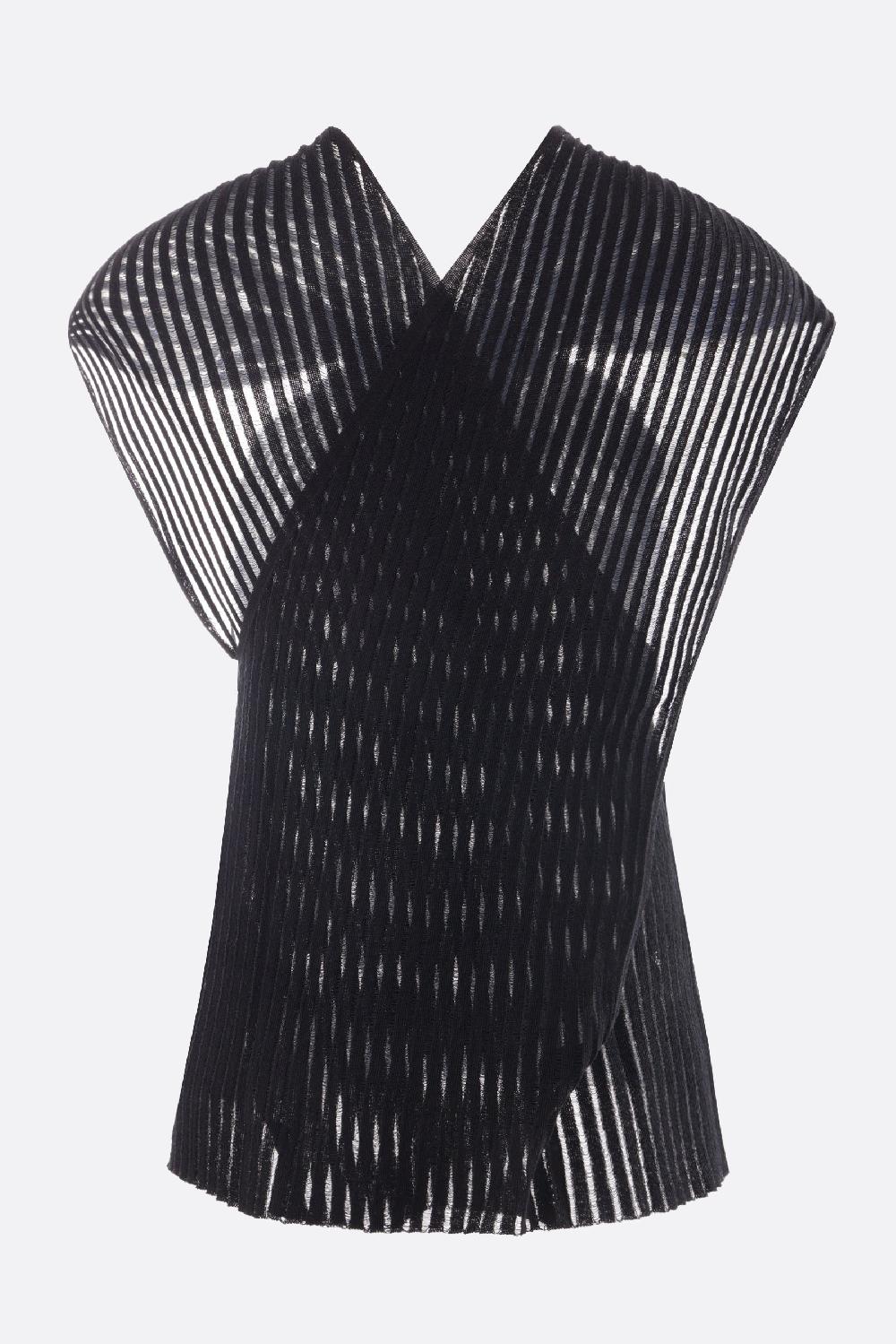 SAINT LAURENT Top In Maglia A Costine