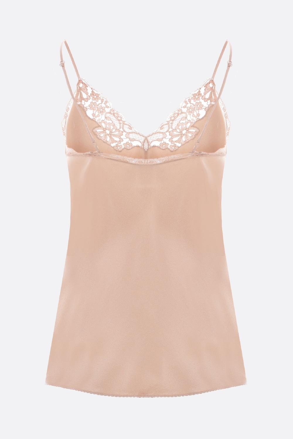 SAINT LAURENT Top Lingerie In Raso E Pizzo