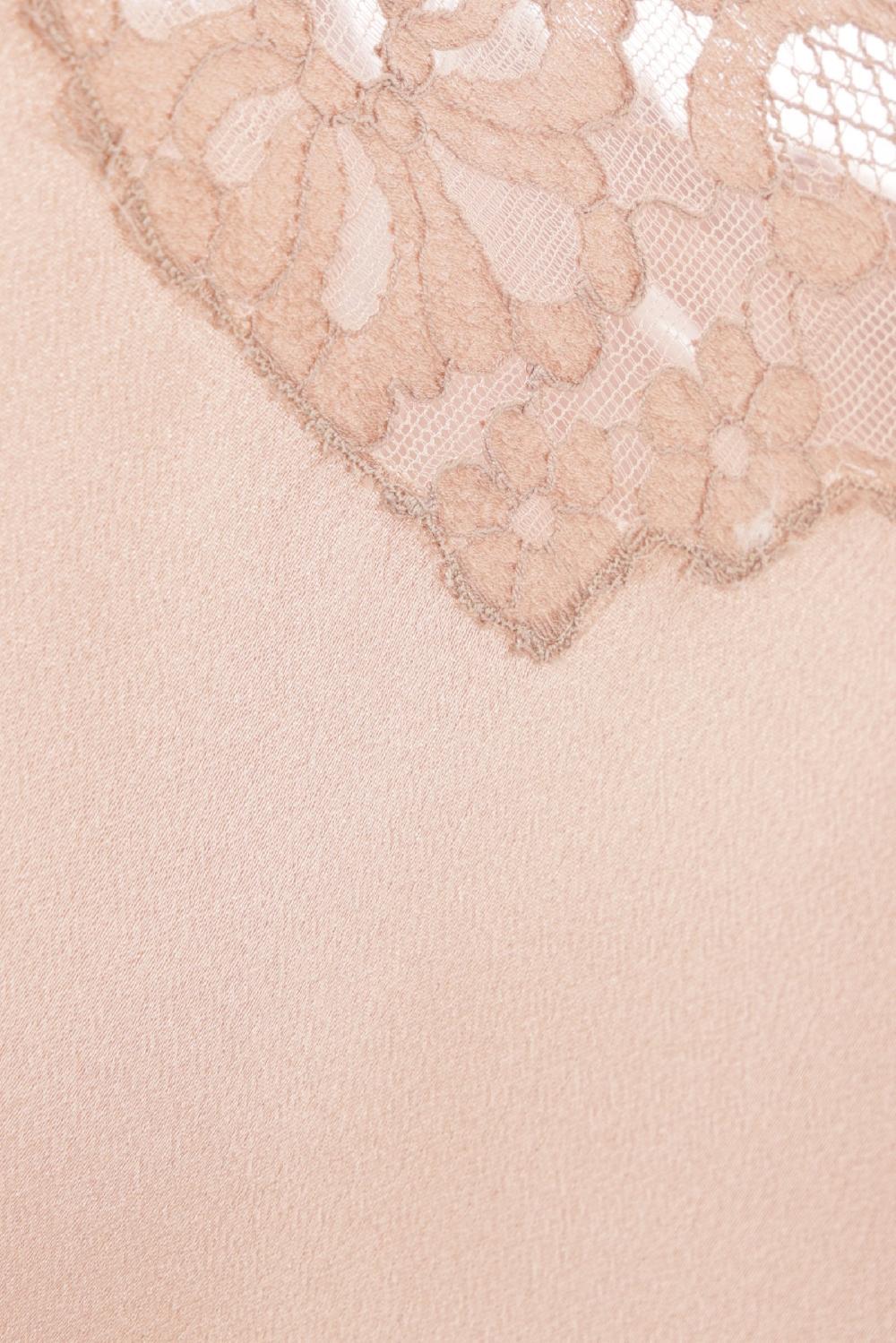 SAINT LAURENT Top Lingerie In Raso E Pizzo