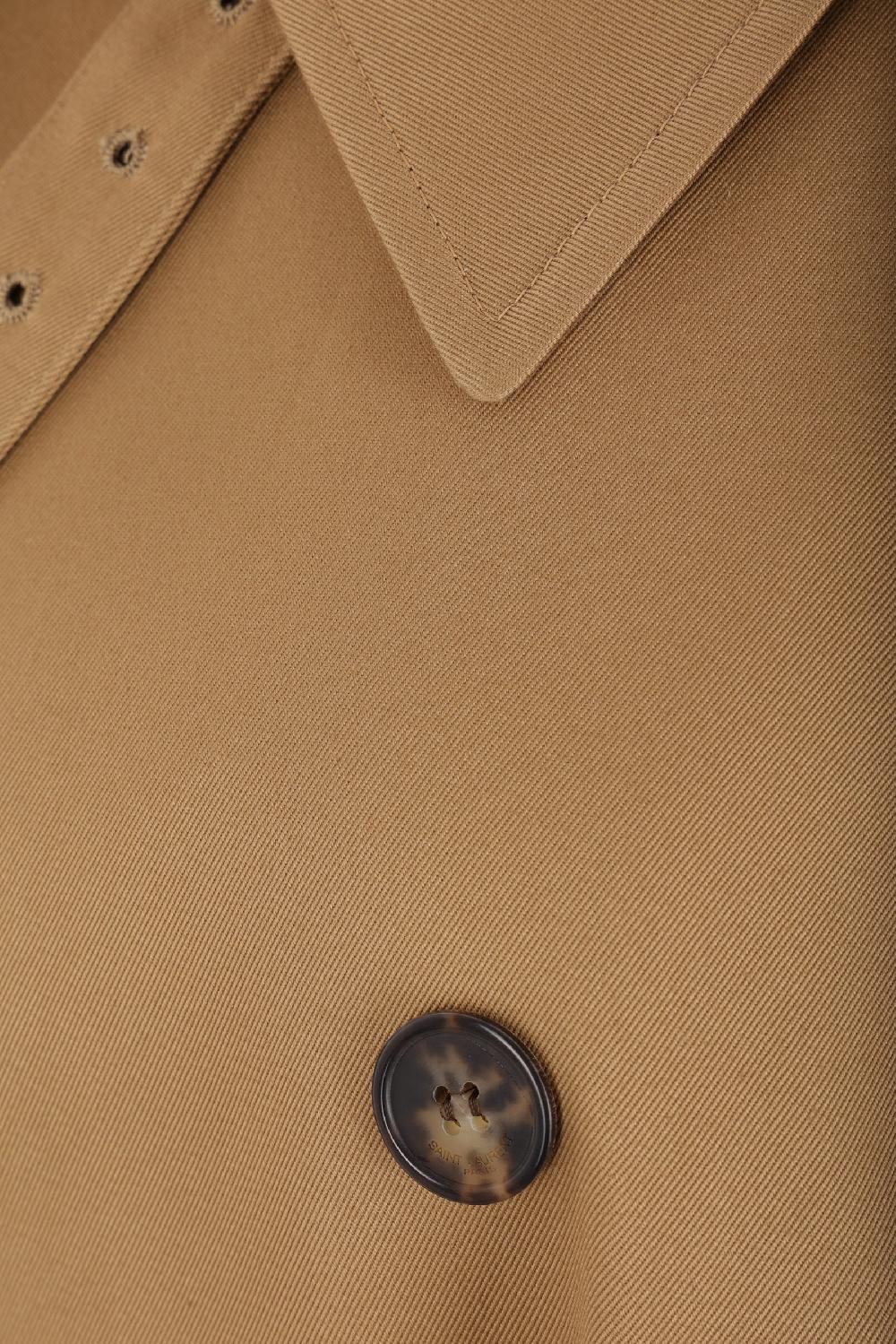 SAINT LAURENT Trench Oversize In Serge Di Cotone