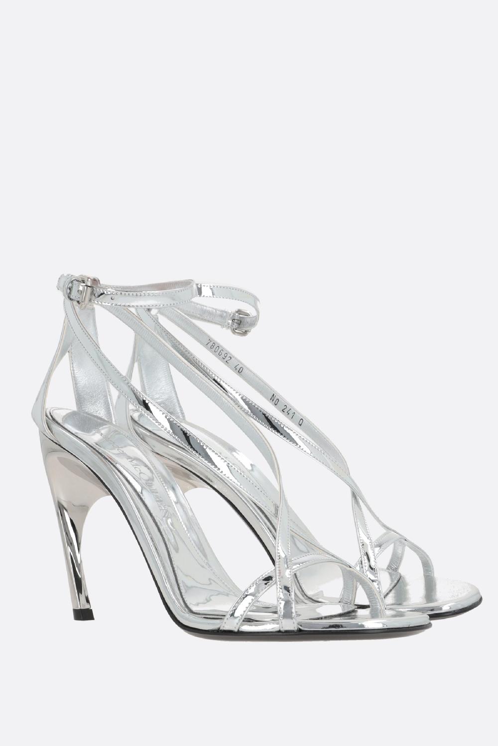 ALEXANDER McQUEEN Sandalo Armadillo In Ecopelle Effetto Specchio